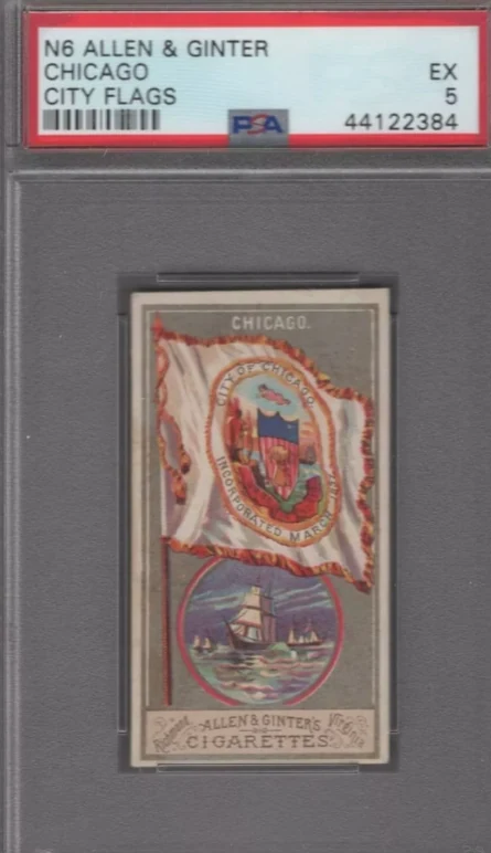 1888 Allen & Ginter N6 Chicago City Flags — PSA 5