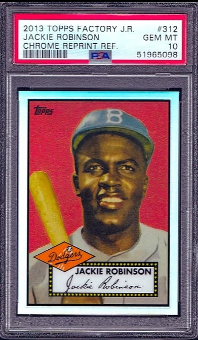 Jackie Robinson Chrome Reprint — PSA 10