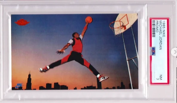 1985 Nike Promo Michael Jordan — PSA 7
